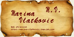 Marina Vlatković vizit kartica